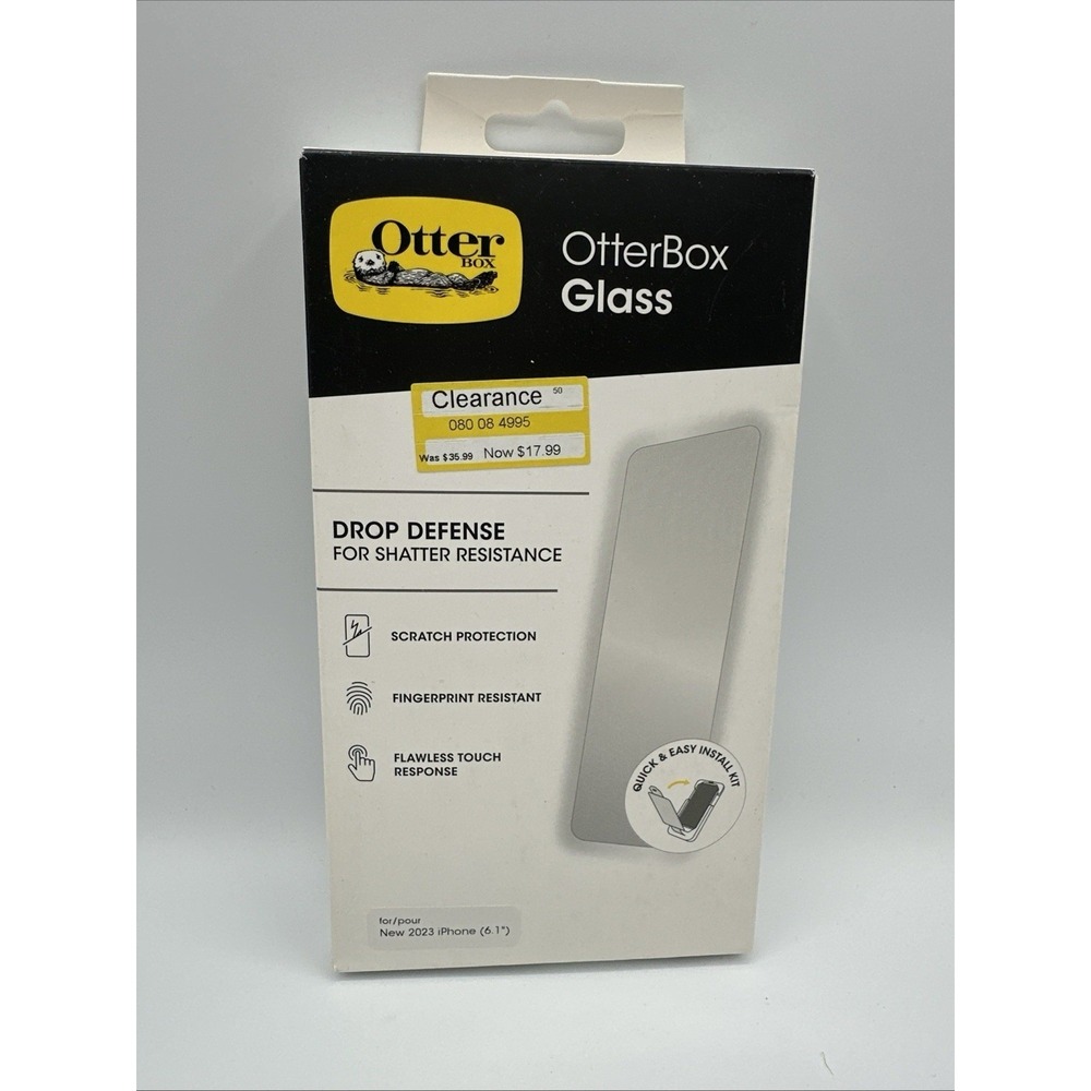 Otterbox‎ Glass iPhone 15 6.1" Drop Defense Scratch Protection
